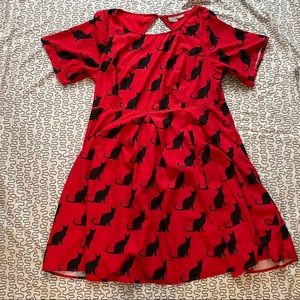 ESHAKTI custom plus size cat print dress